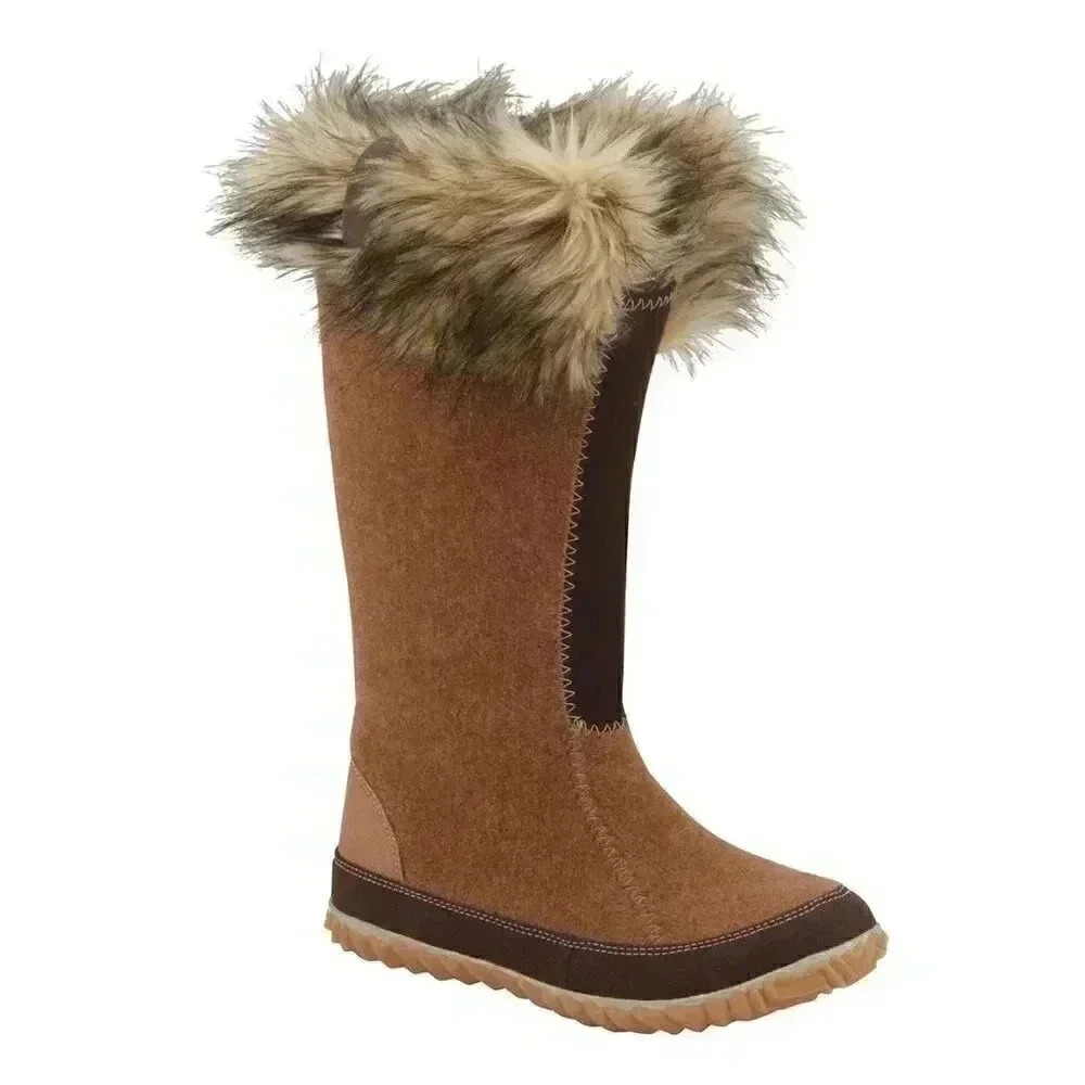 SOREL Elk Cozy Cate Liner Boot Tall Winter Felt Faux Fur Size 11